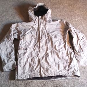 Bonfire Snowboarding Fusion Series Coat, S: L, C: Off White
